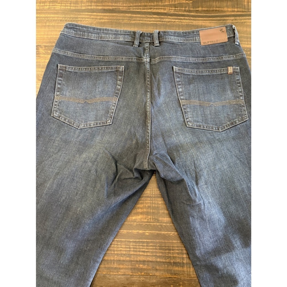 Jack Slim Straight Stretch Jeans Mens 42x32 Dark Wash Denim Pants - Picture 5 of 5